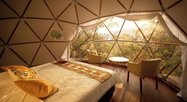 Вилла Deluxe с балконом и с видом на горы Glamping Malikualli