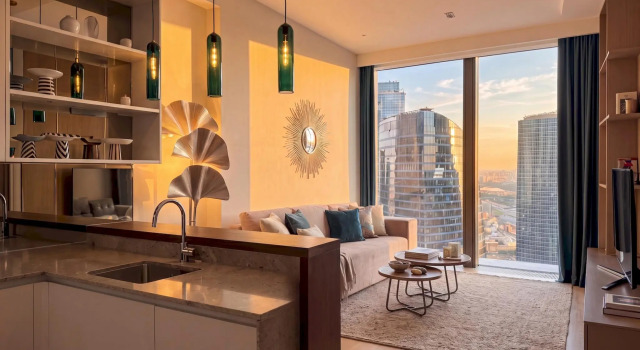 Luxury apartment Moscow City on the 51st floor 2 rooms AV Mood from AV Aparts, Book Apartment Moscow Russia
