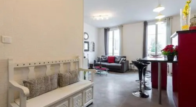 Stylish White and Red Apartments