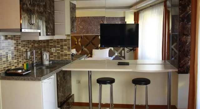 Superior Dvoulůžkový s manželskou postelí pokoj a výhledem na město Terra Suites