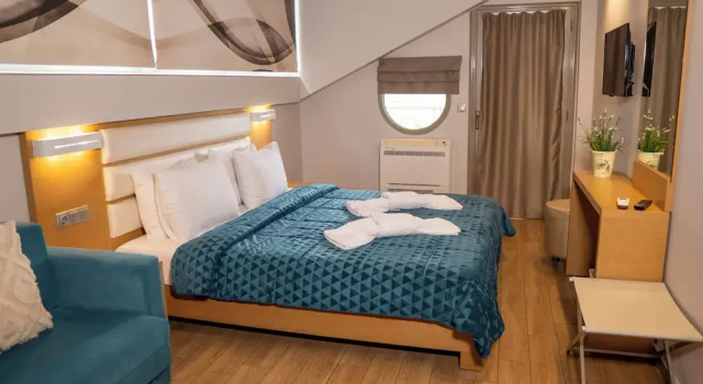 Двухместный номер Deluxe с балконом и с видом на море Hotel Epavlis Eleftheriadi
