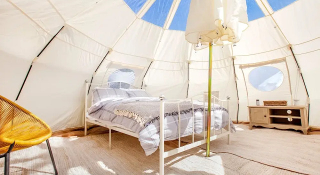 Star Gazing Bell Tent Farm Stay, Забронировать Фермерский дом Фермерские дома Англии, Фермерский дом