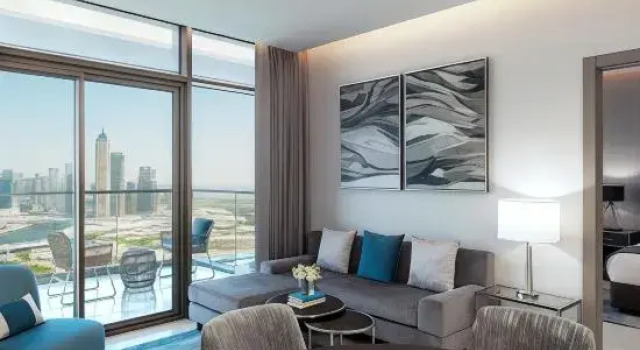 Номер с 2 комнатами с панорамным видом DAMAC Maison Aykon City Dubai