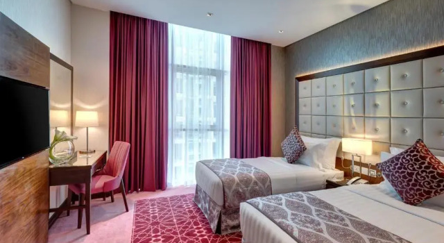 Апартаменты с 2 комнатами с видом на город Апарт-отель Royal Continental Suites Business Bay Apart-Hotel