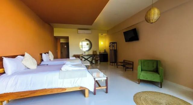 Четырёхместный номер Deluxe с балконом и рядом с пляжем Hotel BG Wellness & Spa Boca del Río Veracruz