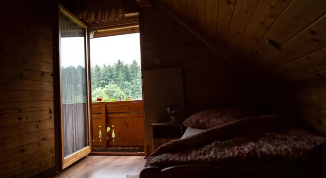 Семейные апартаменты с балконом и с видом на озеро Apartments and wellness center Korošec