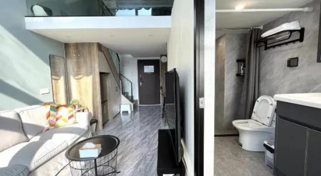 Двухместный люкс Business c 1 комнатой Mingshe Meiyu International Apartment (Blue Whale World Branch)
