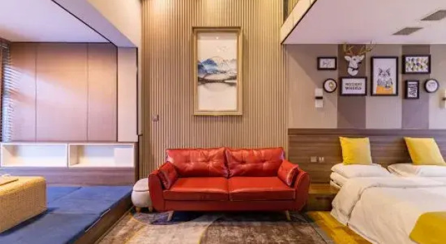 Кровать в общем номере Lan Shan Yuan Mu Qiu Guesthouse