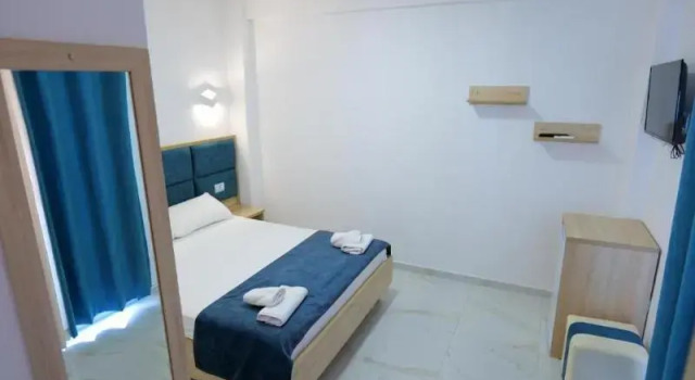 Standard Doppel Zimmer 1 Schlafzimmer mit Balkon und mit Meerblick Hotel Vathi