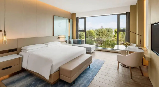 Deluxe Tweepersoonskamer uitzicht op de tuin Suining Marriott Hotel