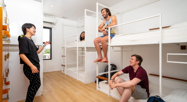 Кровать в общем номере Onederz Siem Reap
