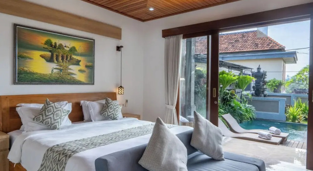 Семейная вилла с балконом и с видом на сад Ku Villa Ubud