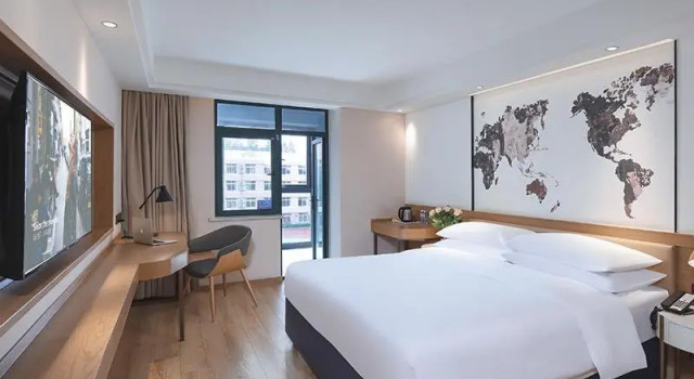 Номер Standard с красивым видом из окна Kyriad Marvelous Hotel Shanghai Daning lnternational Plaza