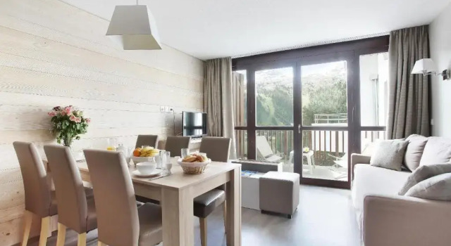 Кровать в общем номере Résidence Odalys Le Panoramic