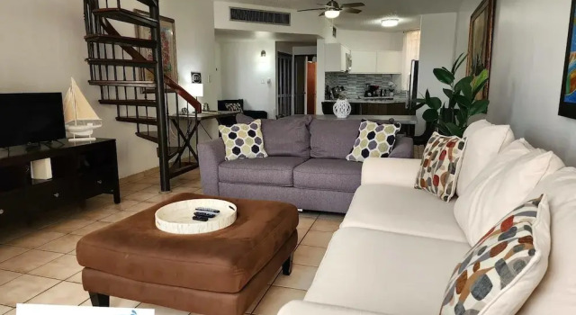 Prime 2 Bedroom Beachfront Penthouse w Sofa Bed and Open Terrace Cb250