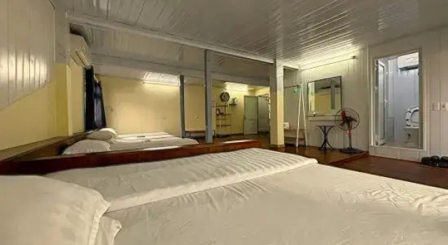 Кровать в общем номере с балконом Chân Mây Tam Đảo