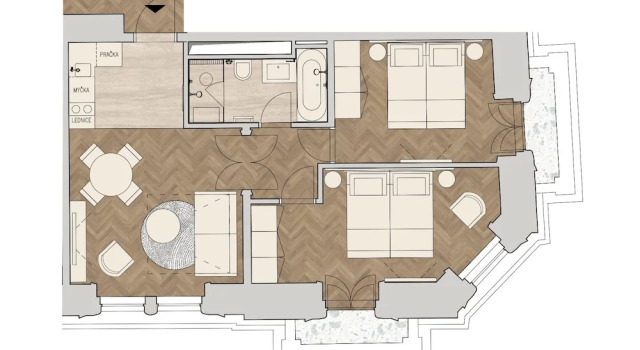2 slaapkamers Appartement R16 Residences Prague