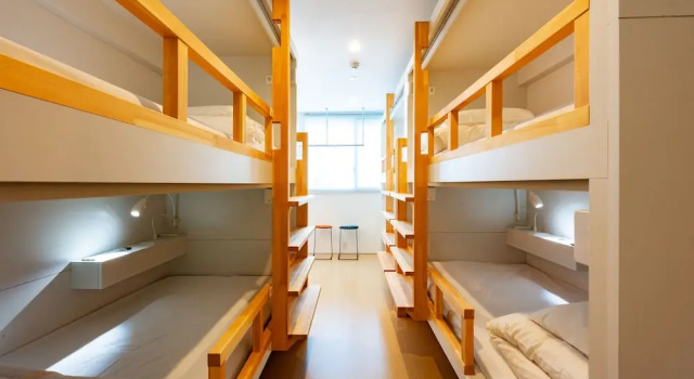 Кровать в общем номере (женский номер) plat hostel keikyu sapporo sky