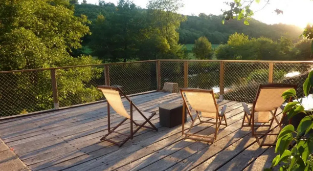 Четырёхместный номер Standard с видом на сад Moulin Pont Vieux Chambres dhôtes