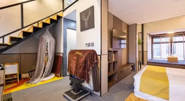 Кровать в общем номере Lan Shan Yuan Mu Qiu Guesthouse