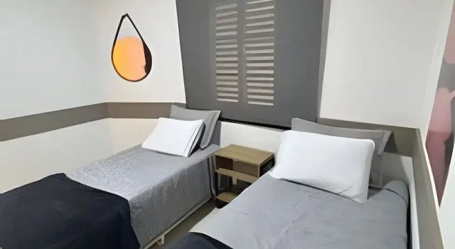 Кровать в общем номере NetworkInn Hostel Business e Academico
