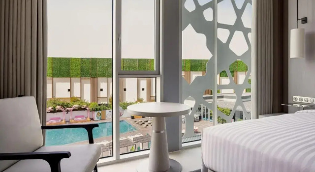 Двухместный номер Deluxe с видом на бассейн Rabat Marriott Hotel