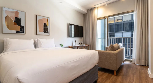 Студия Apartamentos mobiliados com excelente vista e localização - Higienópolis