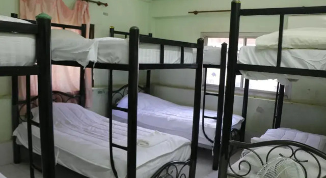 Bed in slaapzaal HLD Vientiane Hotel