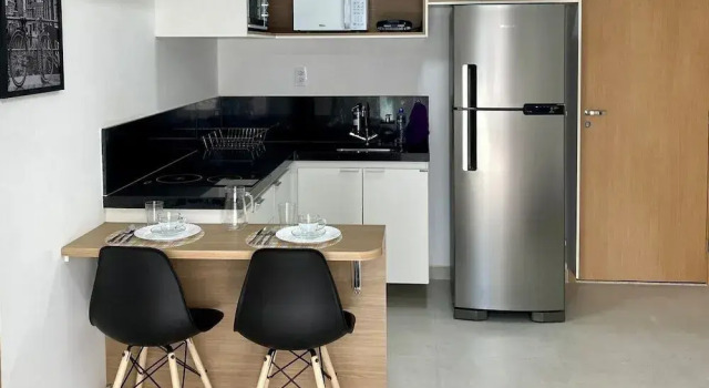 Студия AP 822 com Piscina, Academia e Coworking