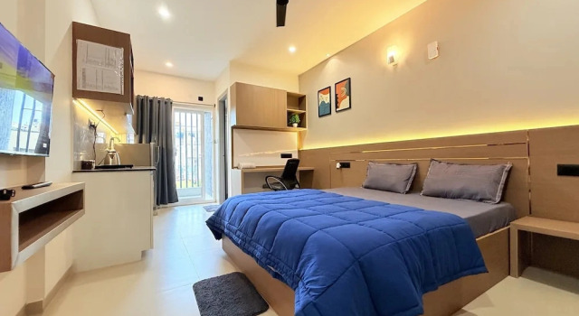 Студия Premium с балконом и с видом на город Fortale Prime | Serviced Apartment