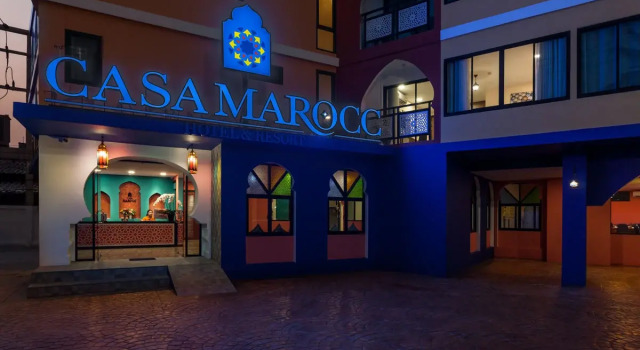 Кровать в общем номере Casa Marocc Hotel