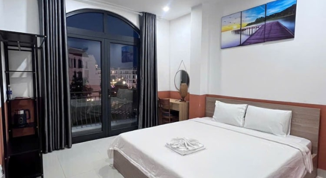 Двухместный номер Deluxe с балконом и с видом на город Lia Homestay Grand World Phu Quoc