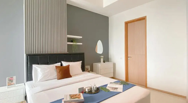 Апартаменты Deluxe Modern Monochromatic 2Br Near Lrt Station At Apartment Samara Suites
