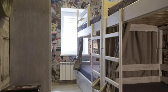 Кровать в общем номере Art house Hostel