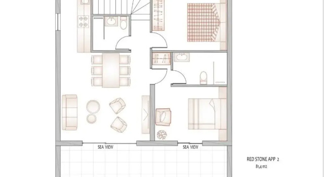 Апартаменты с 2 комнатами Apartments Redstone luxury apartments