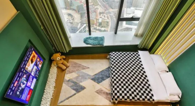 Люкс с видом на море Manxin Hotel Dalian Xinghai Square