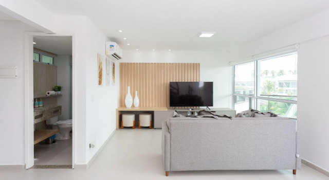 Ancora 4301 Apto 3 quartos Ancorar Flat Resort Beira Mar, Забронировать Курортный отель Курортные отели Порту-де-Галиньяш, рядом с Пляж Merepe, Курортный отель