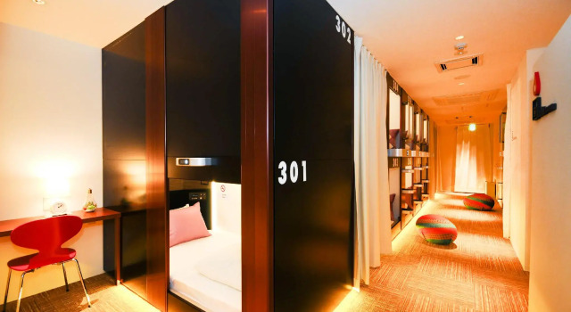 Кровать в общем номере (женский номер) Spa&Capsule Hotel Grandpark Inn Kitasenju