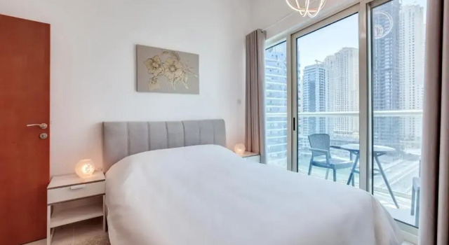 Апартаменты Stylish 2BD with great view in Marina View Tower