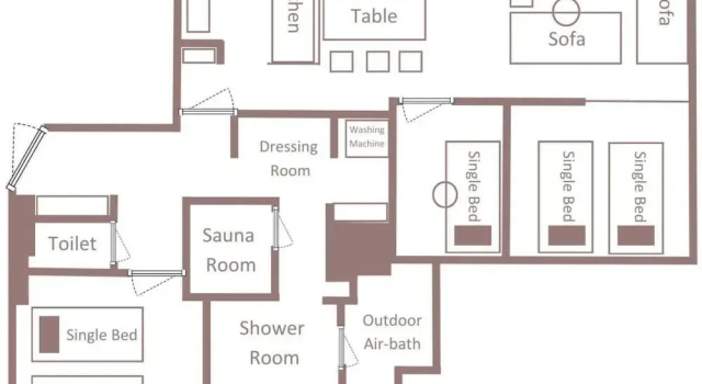 Апартаменты Premium с 2 комнатами с балконом Minn Kitahiroshima Station East