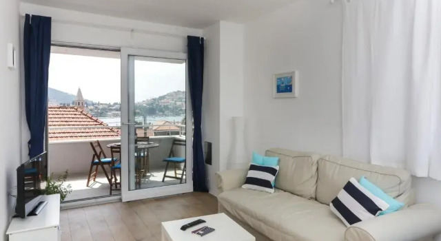 Апартаменты с 2 комнатами с балконом и с видом на море Apartments Villa Karmen