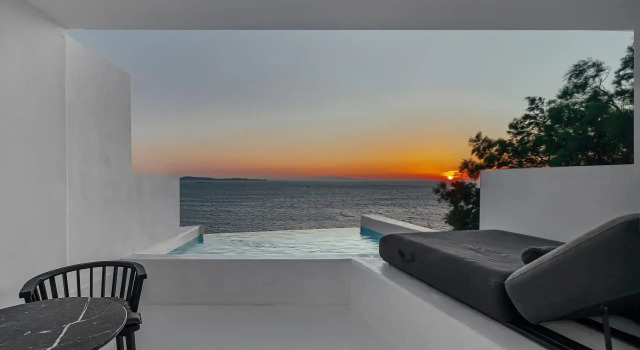 Двухместный номер Deluxe с видом на море Tagoo Black Mykonos