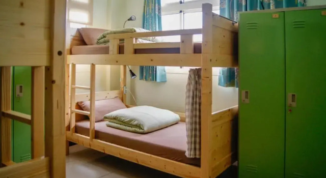 Cama em dormitório Happy Tree Hostel