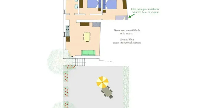 Апартаменты с 2 комнатами Agriturismo Il Giardino