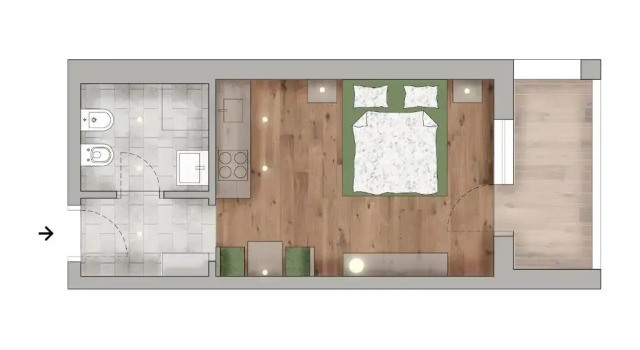 Студия с балконом Residence Villa Al Sole
