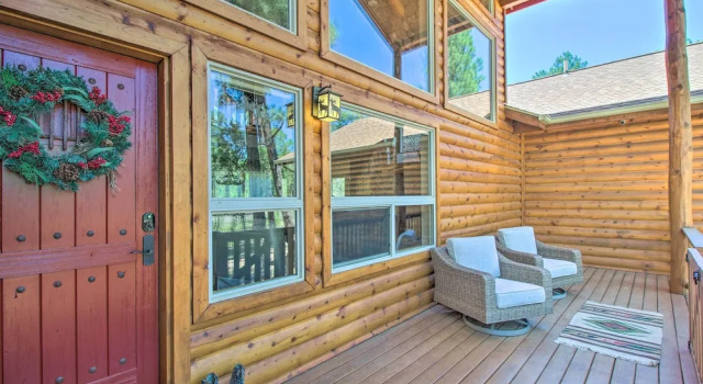 Wooded Hideaway! Spacious Show Low Log Cabin, Забронировать Дом для отпуска Шоу-Лоу штат Аризона