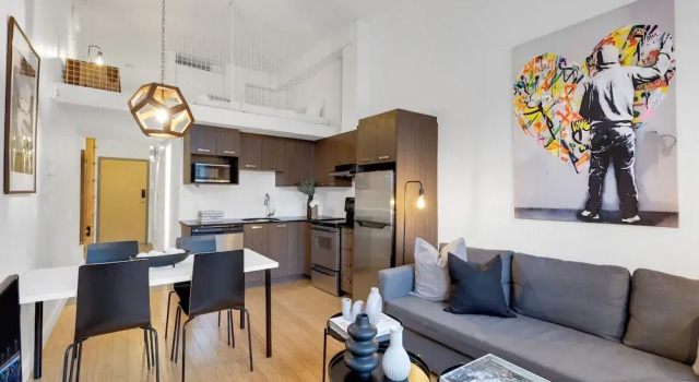 Апартаменты Premium Мансарда c 1 комнатой с видом на город LiV MTL Main Plateau Suites Near Downtown Montreal