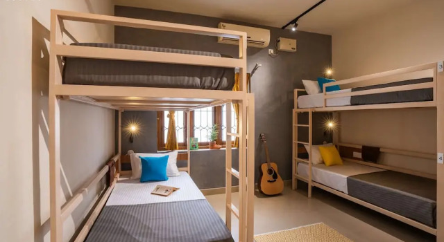 Кровать в общем номере Zostel Kochi, Ernakulam
