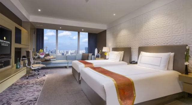 Двухместный номер Lounge Access Classic с видом на город InterContinental Hotels Shanghai JingAn Ser Apt.by IHG