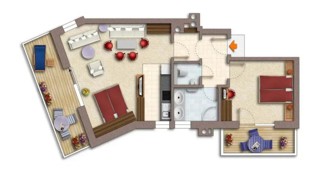 Апартаменты c 1 комнатой Boutique Appartments Gerlosperle
